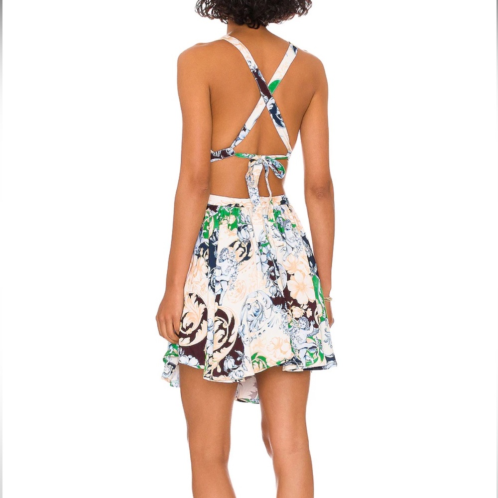 Agua Bendita Gillian Cardamom Mini Dress NWT Size L Revolve - Picture 3 of 8